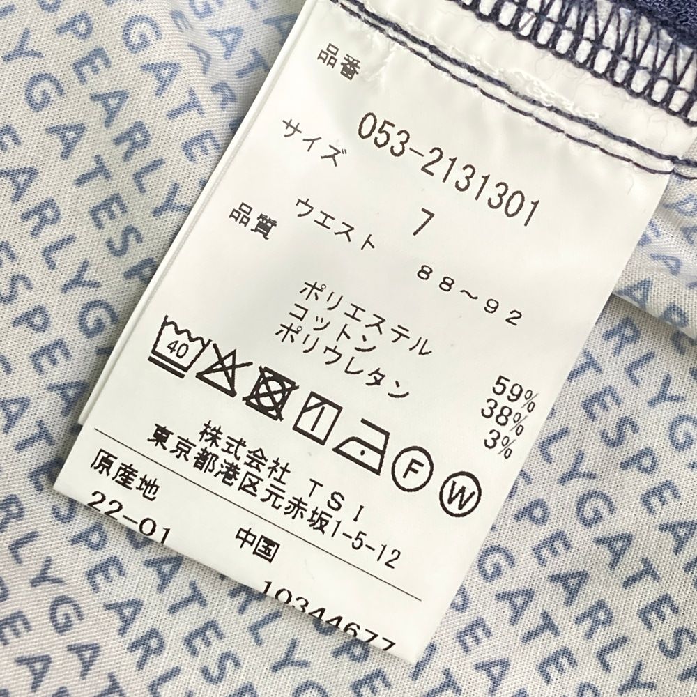 サイズ：7 PEARLY GATES パーリーゲイツ ストレッチパンツ 総柄