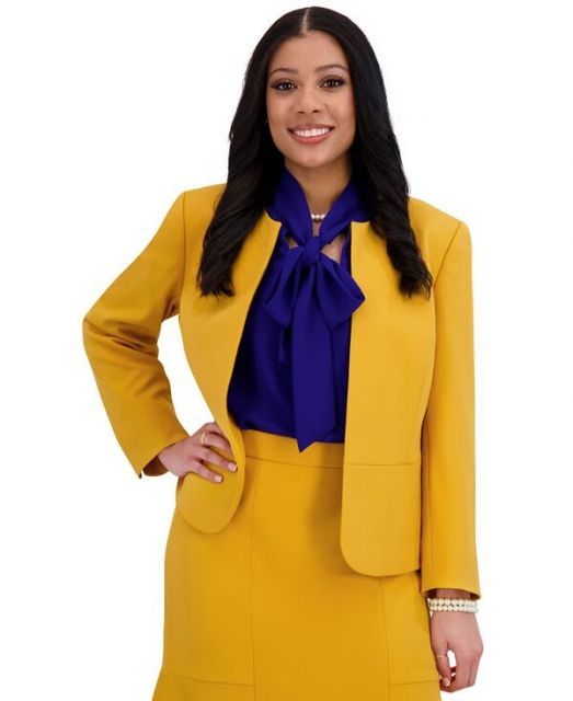 【送料無料】 カスパール レディース ジャケット・ブルゾン アウター Women's Open-Front Jacket Regulaur & Plus Size Gold Signature