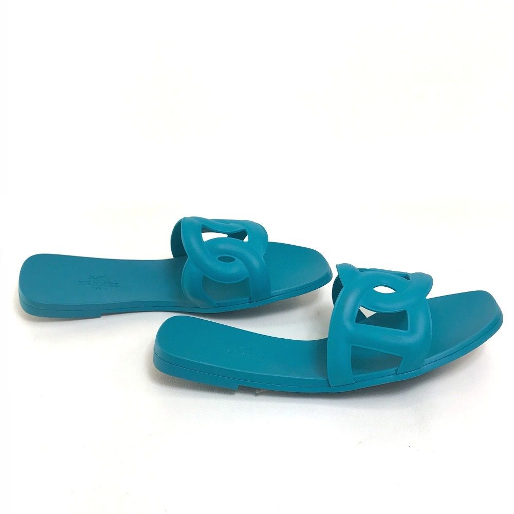 エルメス アロハ シェーヌダンクル ビーチサンダル ブルーヴィフ  