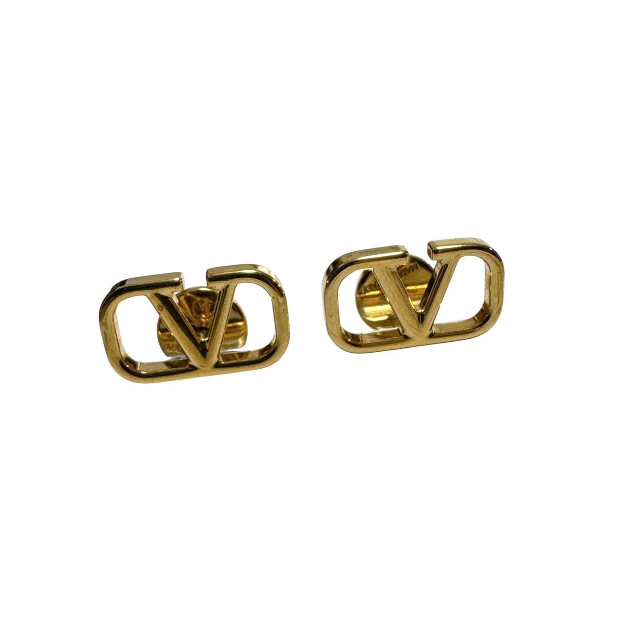 VALENTINO GARAVANI ヴァレンティノ Vロゴ シグネチャー ピアス