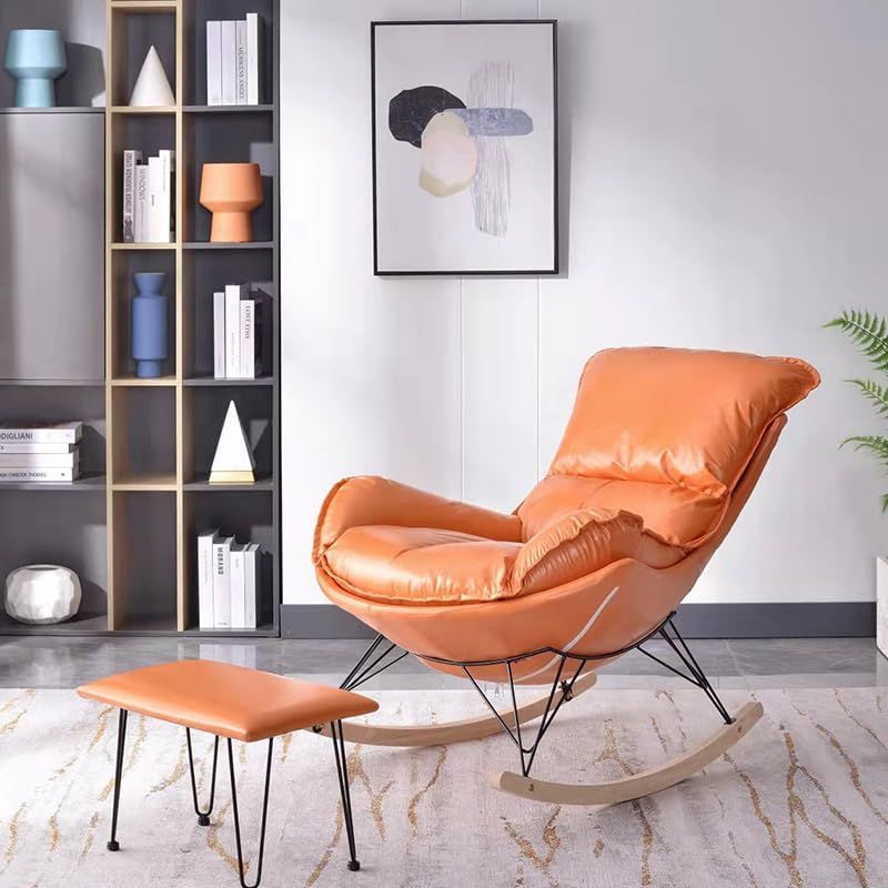 イスラウンジチェア一人がけチェア一人用椅子揺れる椅子寝る椅子rocking chair椅 室内リラックスチェアパーソナルチェアリクライニング 足付スツール 一人掛けロッキングチェア I リクライニングチェアー