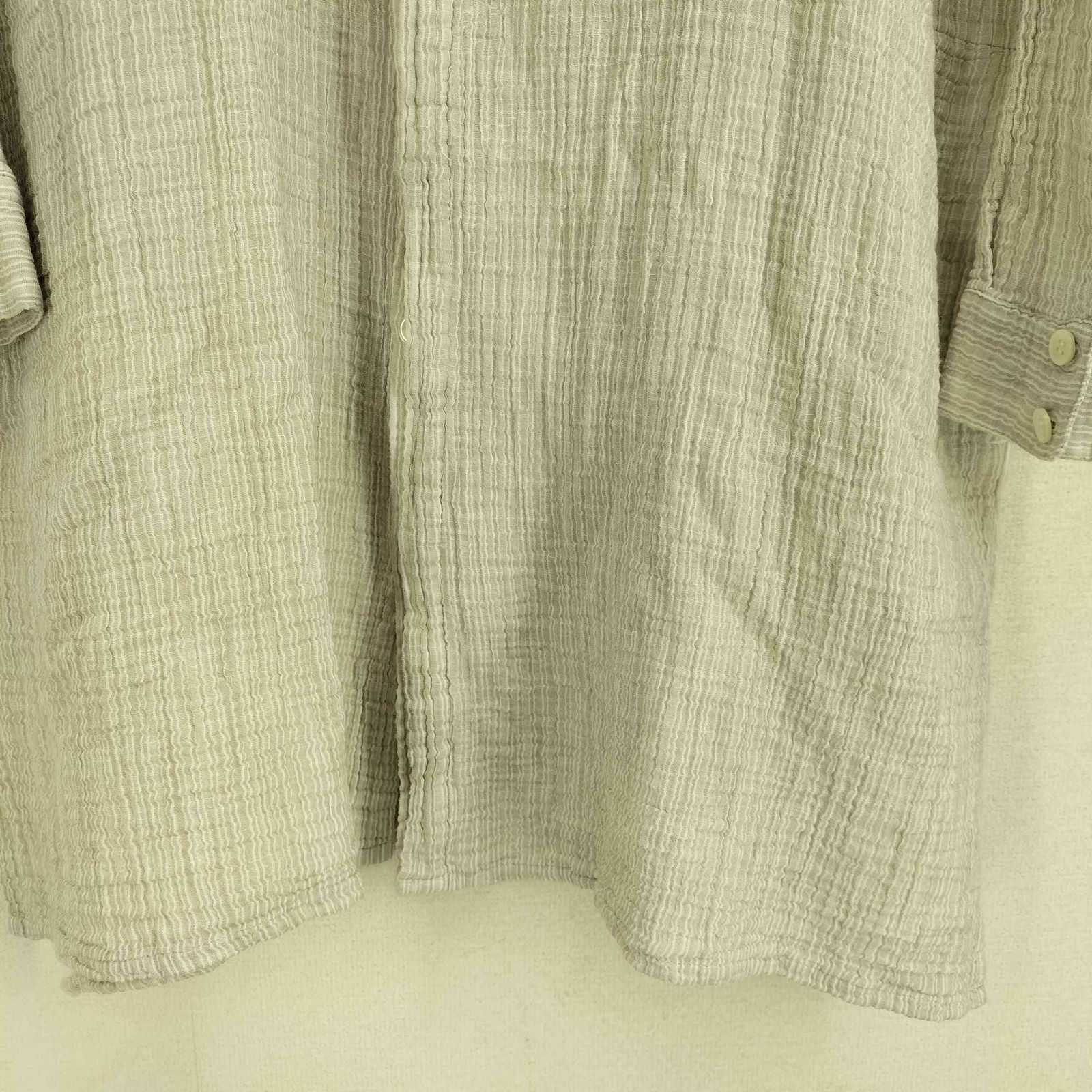 プランテーション Plantation コットン100 シワ加工 シャツ
