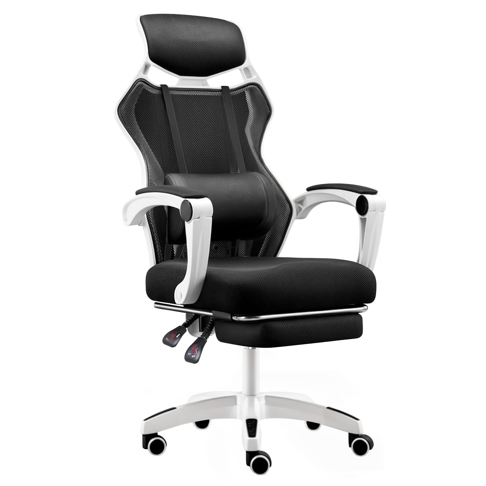 大特価】多機能デスクチェア【格納式フットレスト付】【170