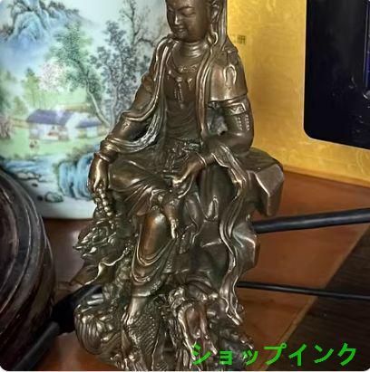 仏教美術 中国 仏像 自在観音 坐龍仏珠観音 銅製 銅器 仏教美術 中国 仏像 自在観音 坐龍仏珠観音 銅製 銅器 - メルカリ