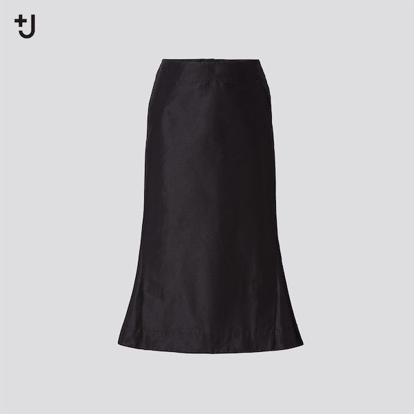 美品】UNIQLO ＋J ジルサンダー シルクブレンドフレアスカート  
