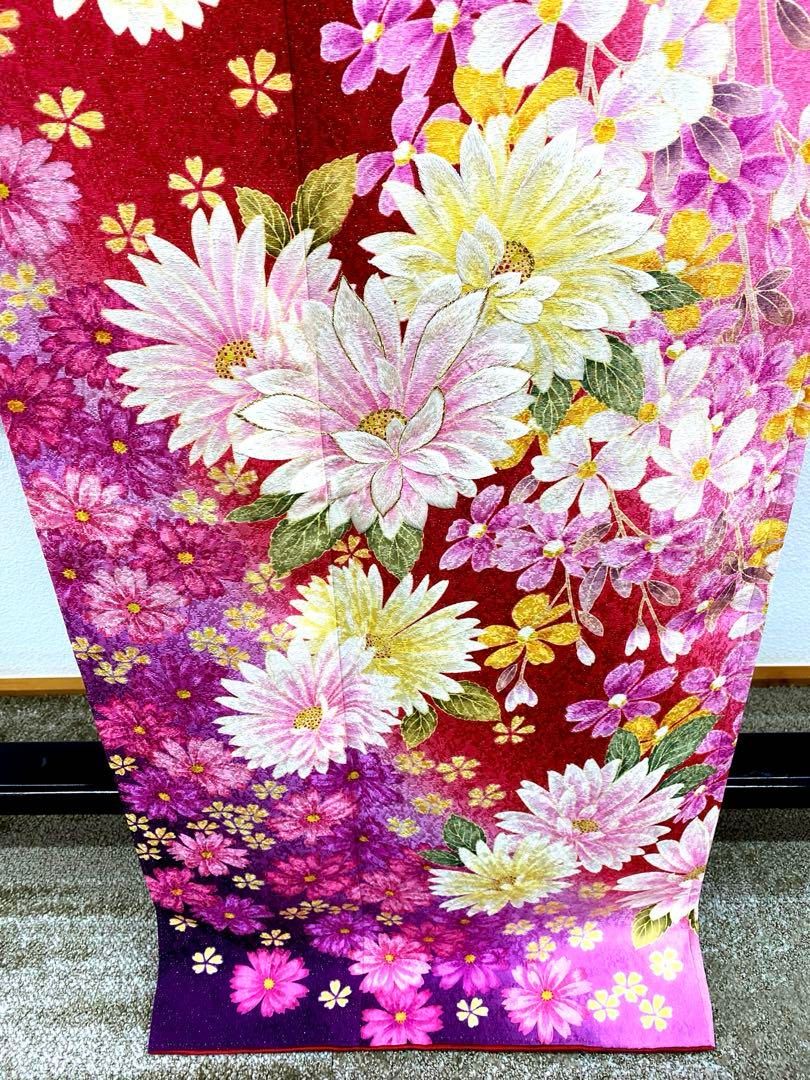 振袖 豪華 金駒 銀通し 刺繍 身丈 163cm 撥水加工済 MO2925 - メルカリ