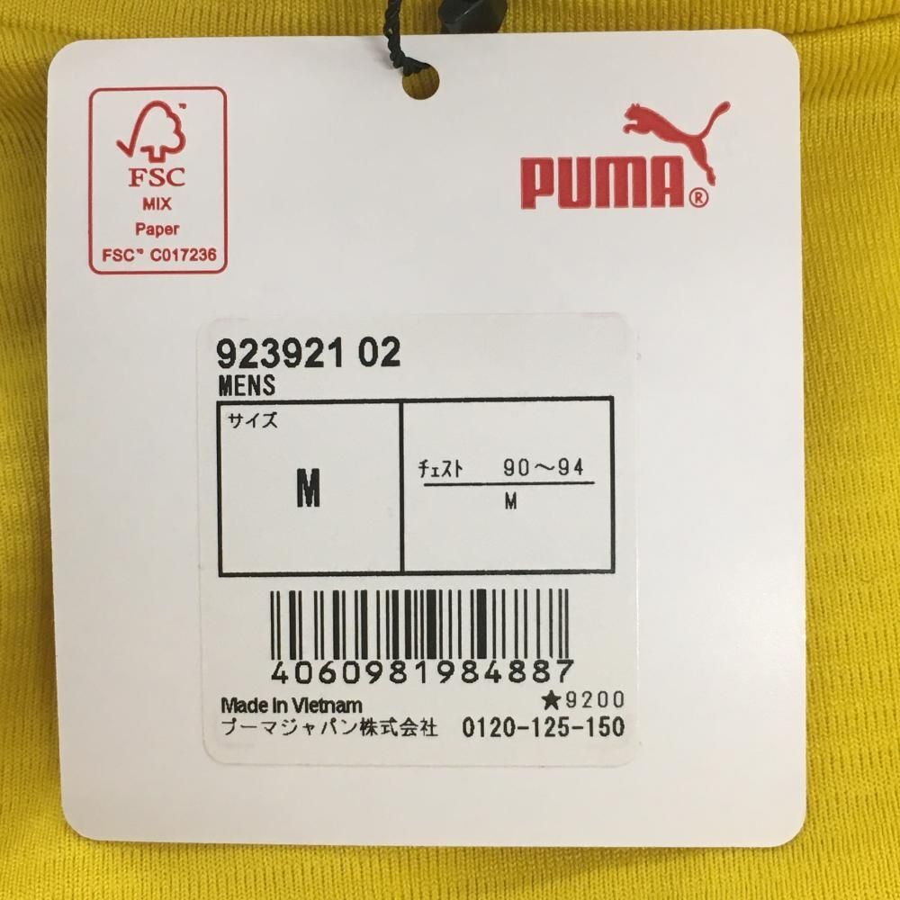 PUMA - 【新品】プーマ 長袖タートルネックシャツ イエロー×白 DRYCELL ストレッチ 裏面凹凸起毛 メンズ M ゴルフウェア PUMA 新品】プーマ 長袖タートルネックシャツ イエロー×白 DRYCELL