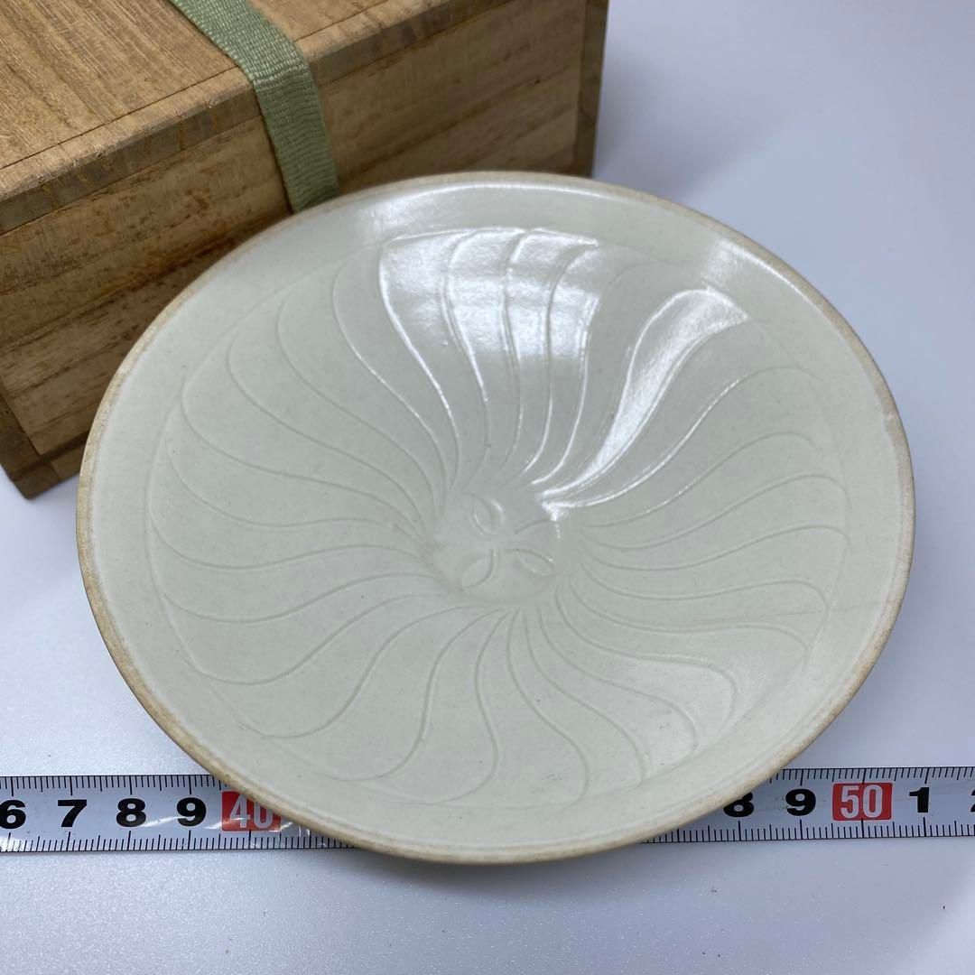 中国宋時代 白磁茶碗 幅約13.4㎝ 木 東さ6-1214