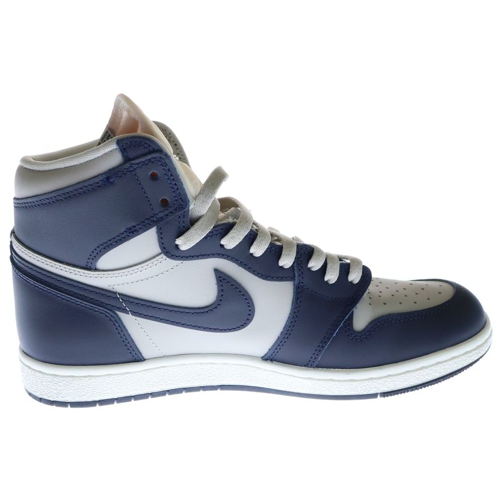 NIKE スニーカー エアジョーダン1 ハイカットシューズ グレー/ネイビー ナイキ] エア ジョーダン 1 MID [AIR JORDAN 1 MID] ホワイト
