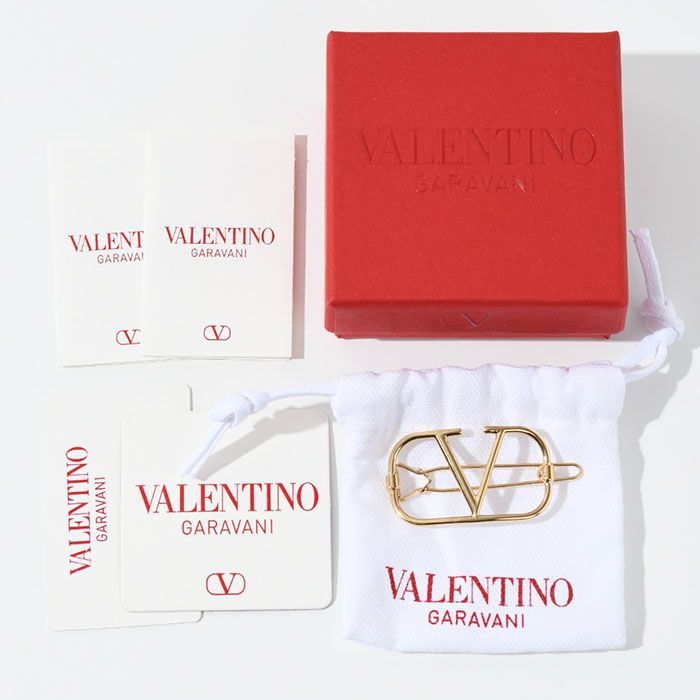 VALENTINO ヴァレンティノ ヘアアクセサリー ヘアアクセ Vロゴメタル