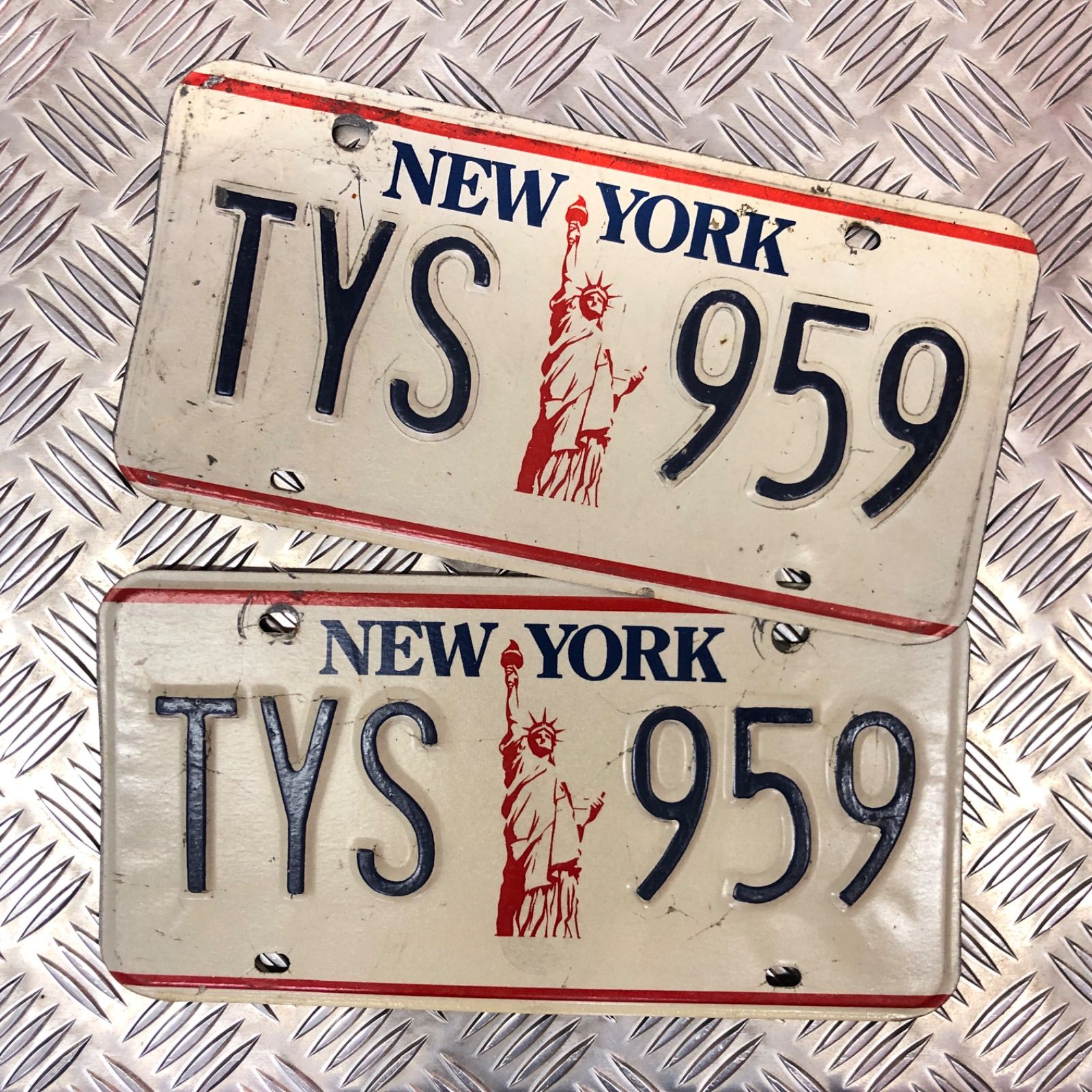 ナンバープレート 2枚ペア USED ニューヨーク州 New York アメリカン 