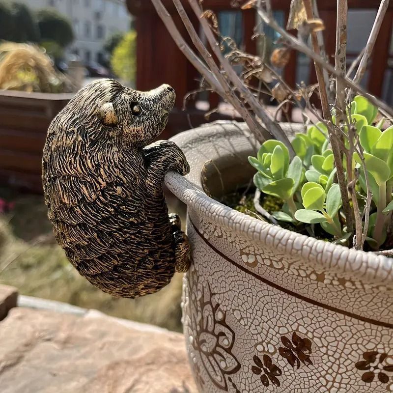 鉢飾り ハリネズミ 鉢アクセサリー プランターアクセサリー プランター