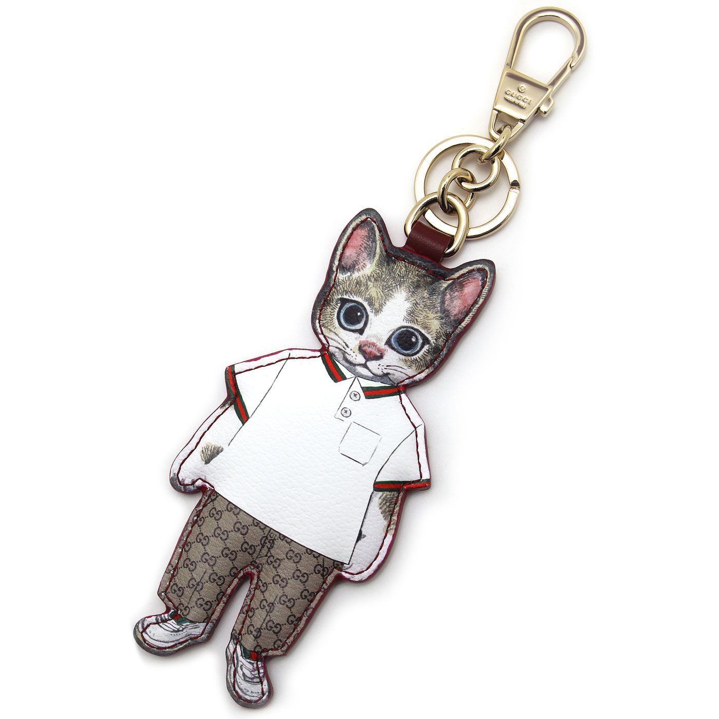 ほぼ未使用 グッチ GUCCI バッグチャーム 日本限定 ヒグチユウコ 猫