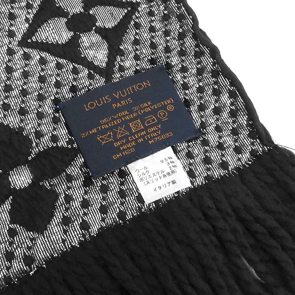 ルイヴィトン LOUIS VUITTON マフラー エシャルプ ロゴマニア シャイン