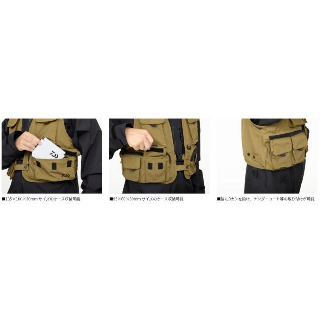 ダイワ フィッシングベスト 2XLサイズ DV-3425 ブラック 釣り フィッシング