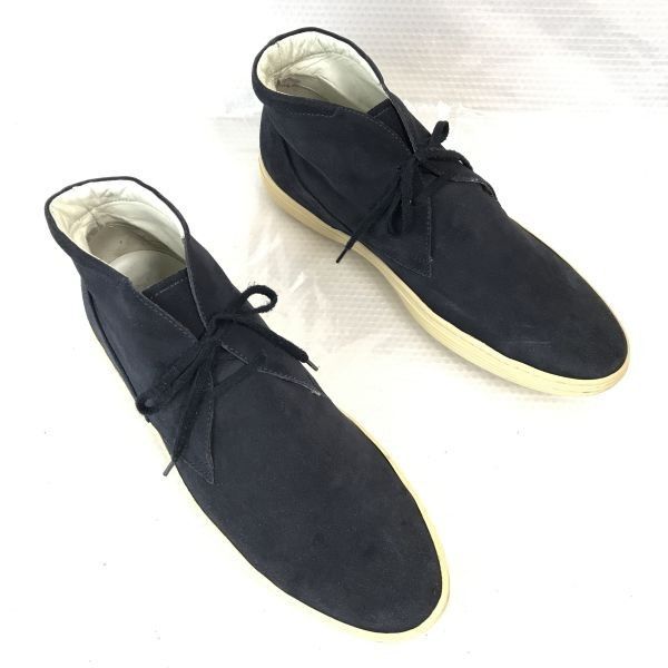 イタリア製☆TOD'S/トッズ☆スエード本革/チャッカブーツ【8/26.5/紺