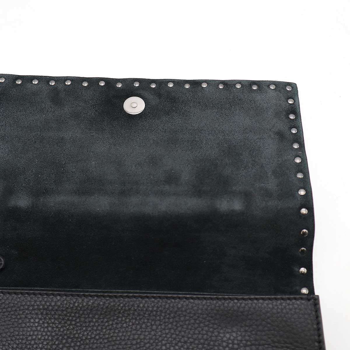 VALENTINO ヴァレンティノ ロックスタッズストーン レザークラッチ