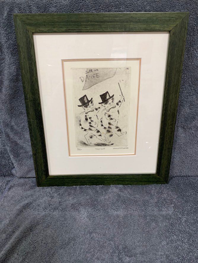 ☆ 山岡康子 銅版画 「TOP HAT」 猫 絵画 限定100枚 - メルカリ