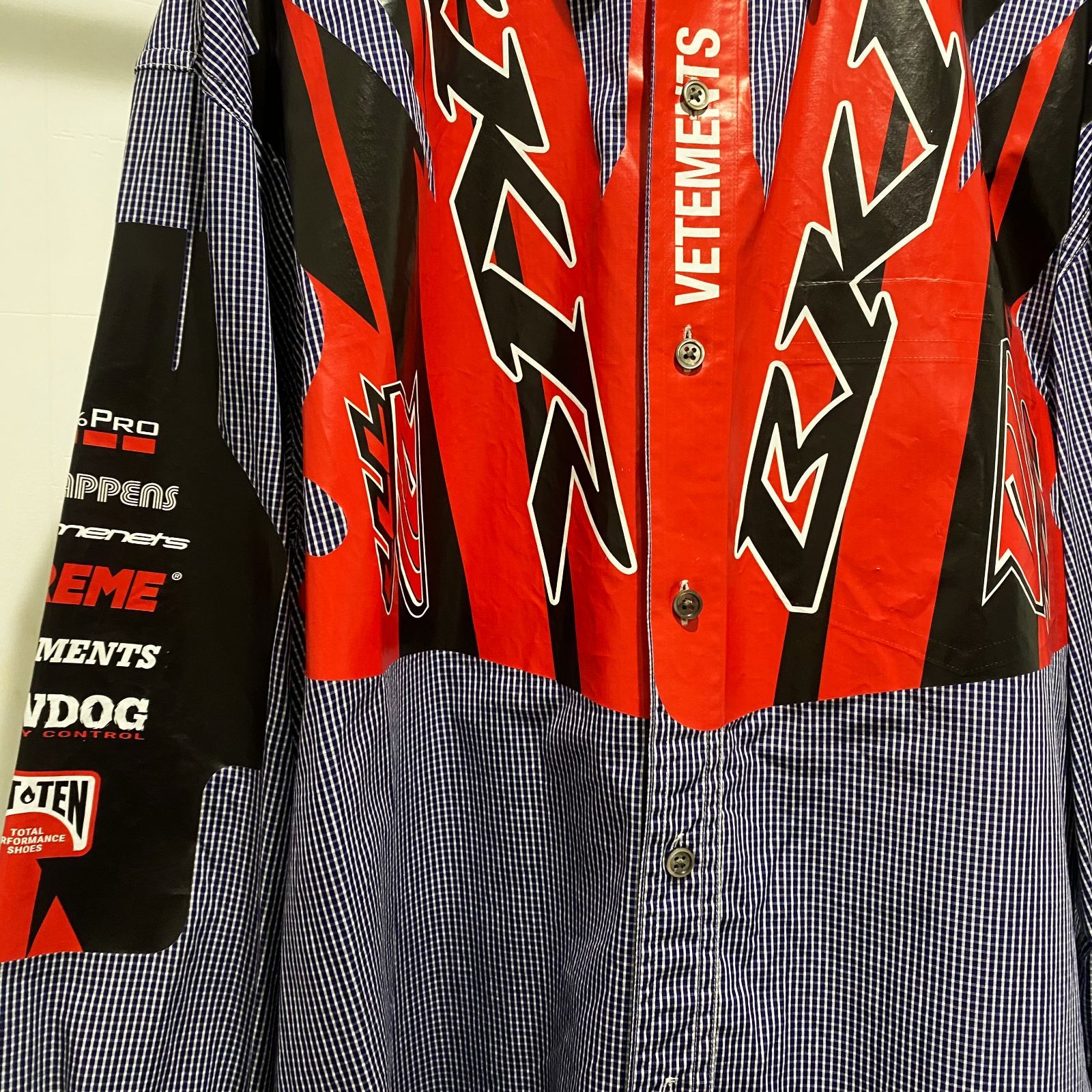 VETEMENTS ヴェトモン 19ss Racing Shirt レーシング 長袖シャツ SIZE