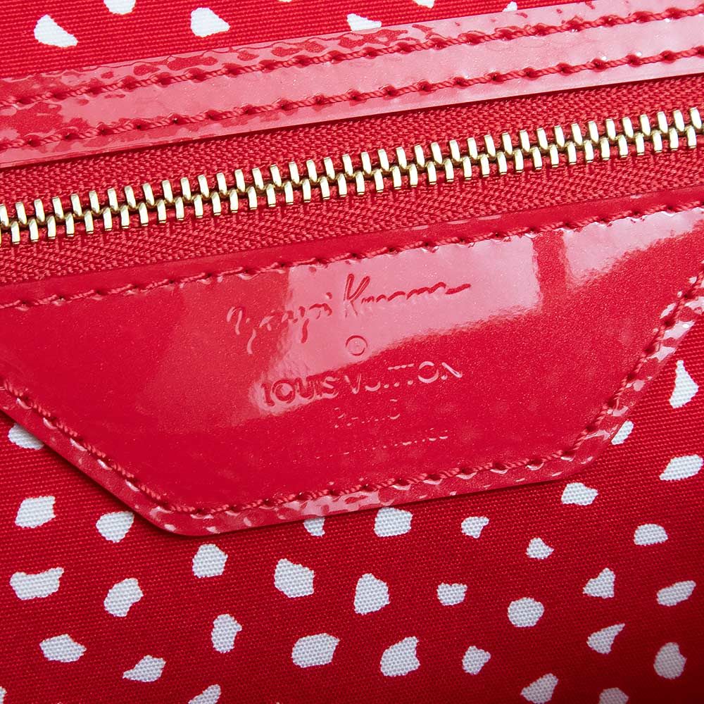 （未使用　展示品）ルイ ヴィトン LOUIS VUITTON 草間彌生 ロックイット MM ドットインフィニティ ハンドバッグ ヴェルニ エナメル パテントレザー ルージュ レッド 赤 M91423 ルイ ヴィトン 草間彌生 ロックイット MM ドットインフィニティ