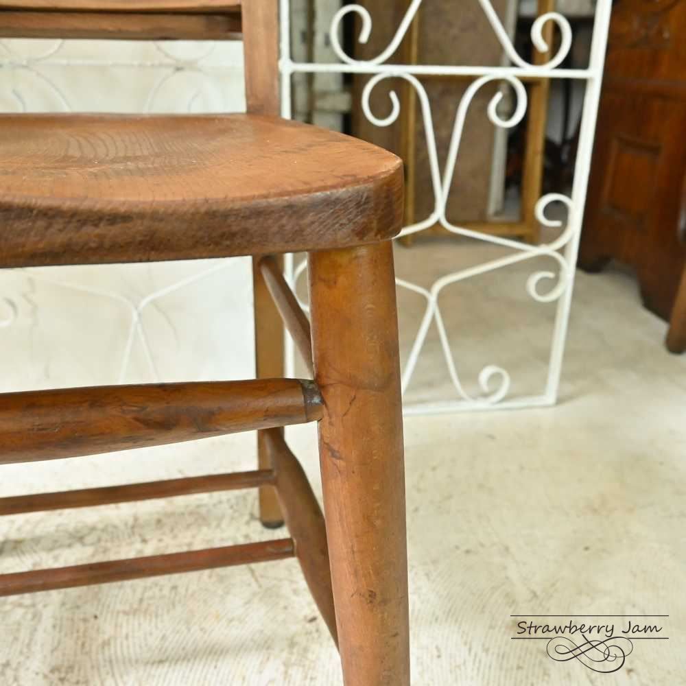 L3705-272-1 英国アンティーク チャーチチェア クロスバック