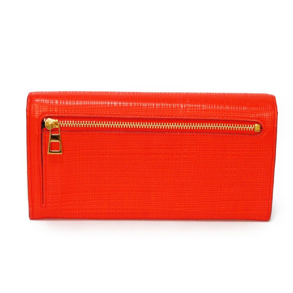 LOEWE ロエベ ホリゾンタル ウォレット リネン カーフ レッド