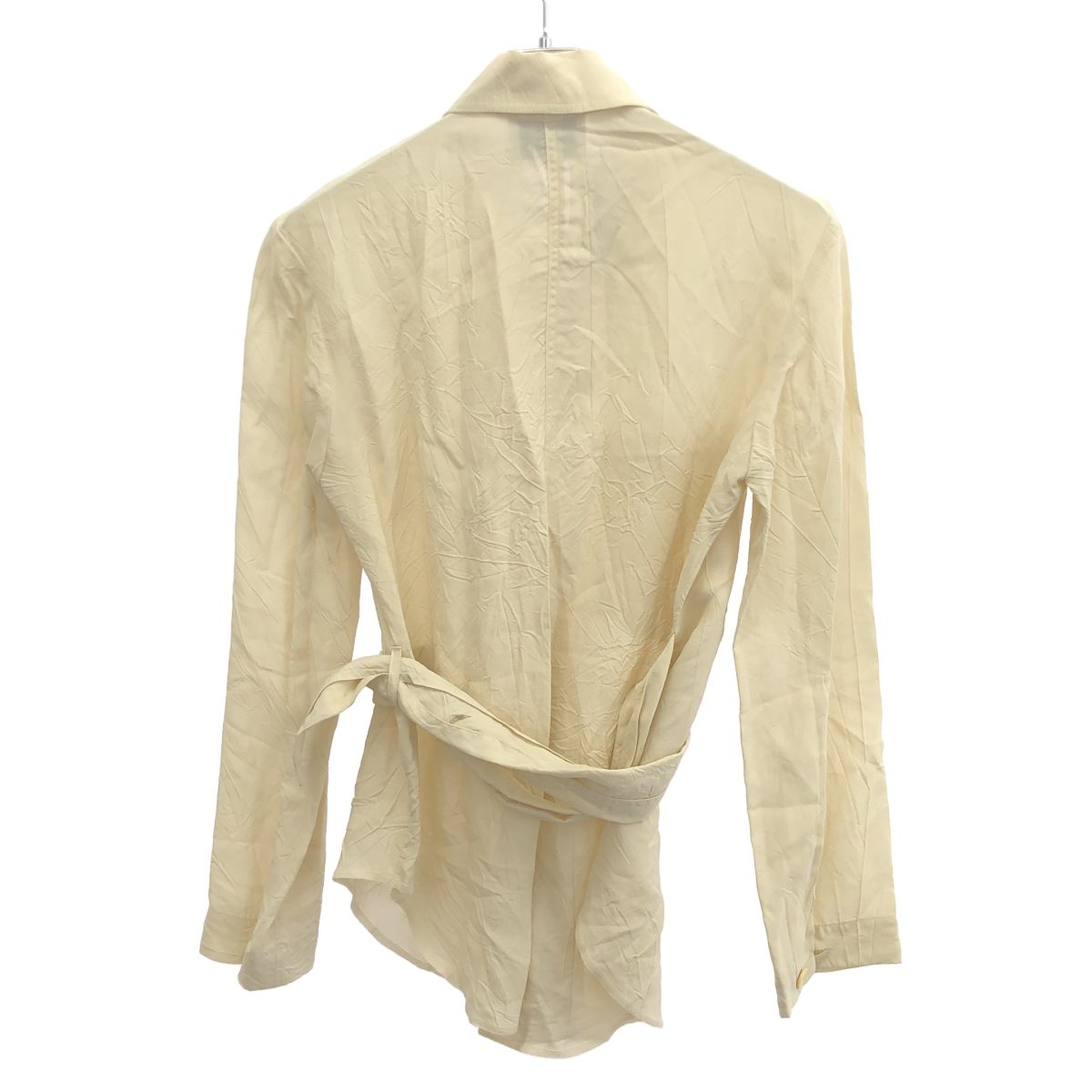 Nanushka ナヌーシュカ ベルテッドレーヨンシャツ ベージュ XS