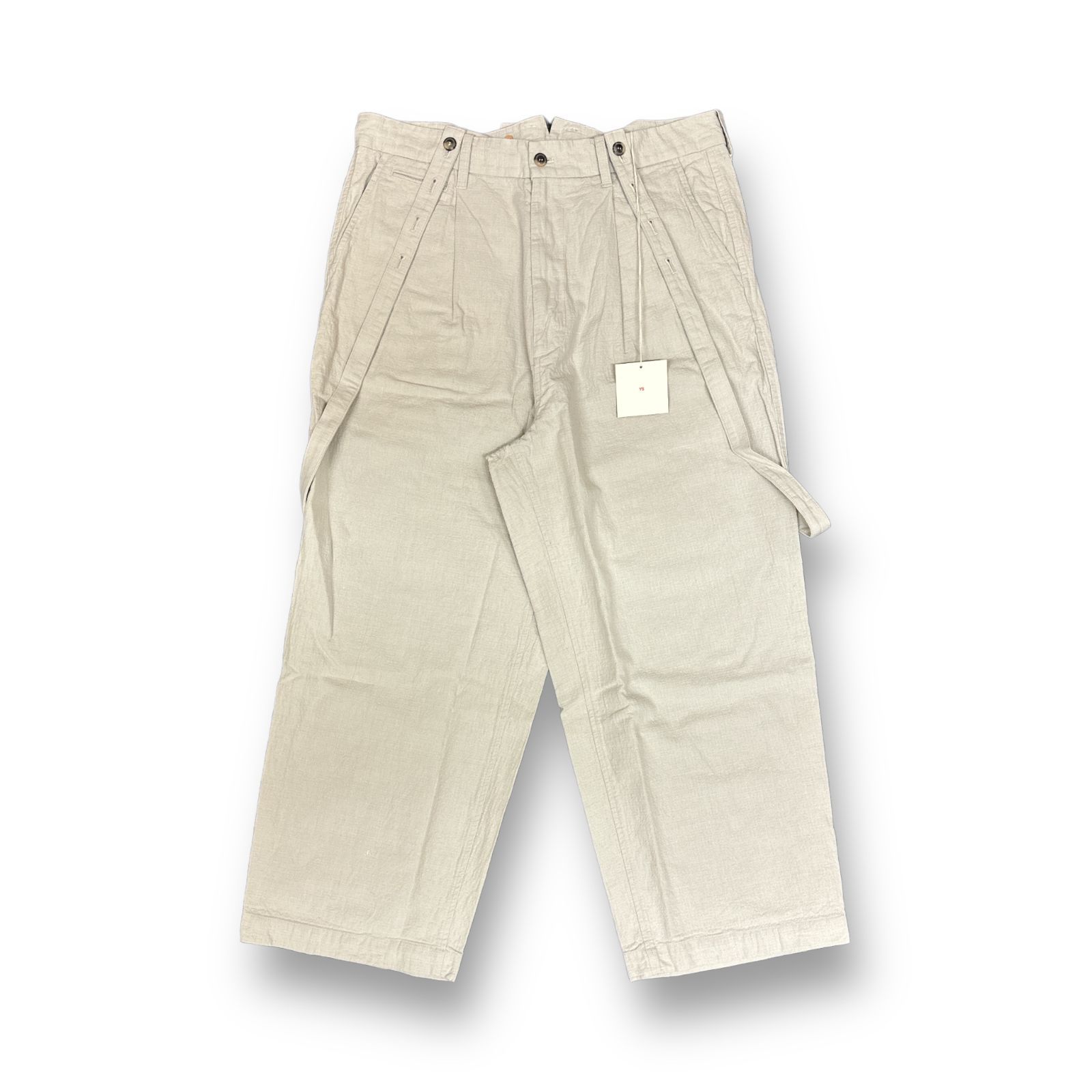 【美品】ヨーコサカモト　トラッカー ペインター パンツ　23ss　鹿の子　グレー 美品】ヨーコサカモト トラッカー ペインター パンツ 23ss