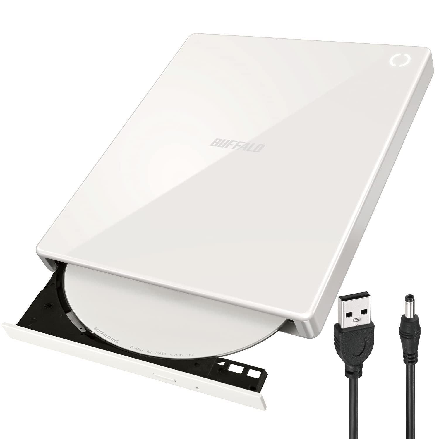 ラクレコ　BUFFALO ポータブルCDプレーヤー RR-PW2 ホワイト ラクレコ BUFFALO ポータブルCDプレーヤー RR-PW2 ホワイト