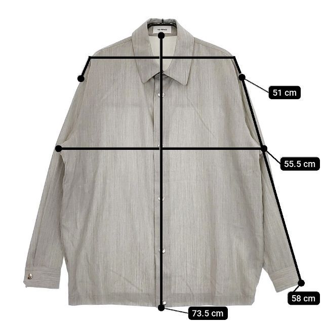THE RERACS COACH SHIRTS コーチシャツ 22SS-REBL-296L-J ウール 長袖シャツ 22SS グレー レディース ザリラクス【中古】5-0322M∞ THE RERACS COACH SHIRTS コーチシャツ 22SS-REBL-296L-J ウール