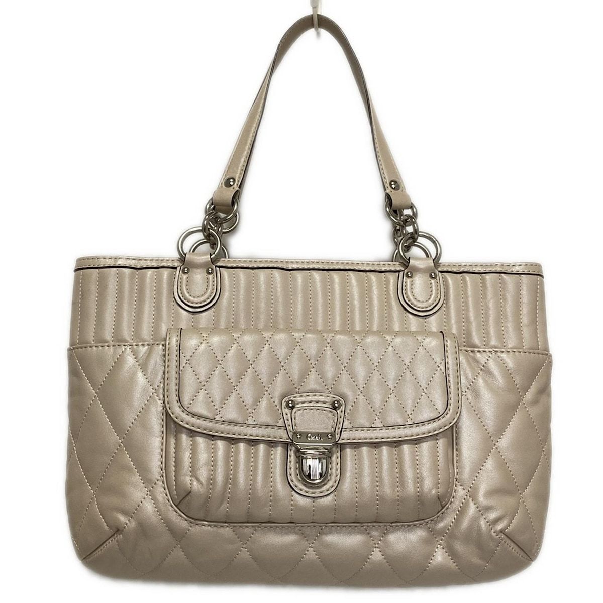 COACH(コーチ) ショルダーバッグ ポピー キルテッド 19857 ベージュ 