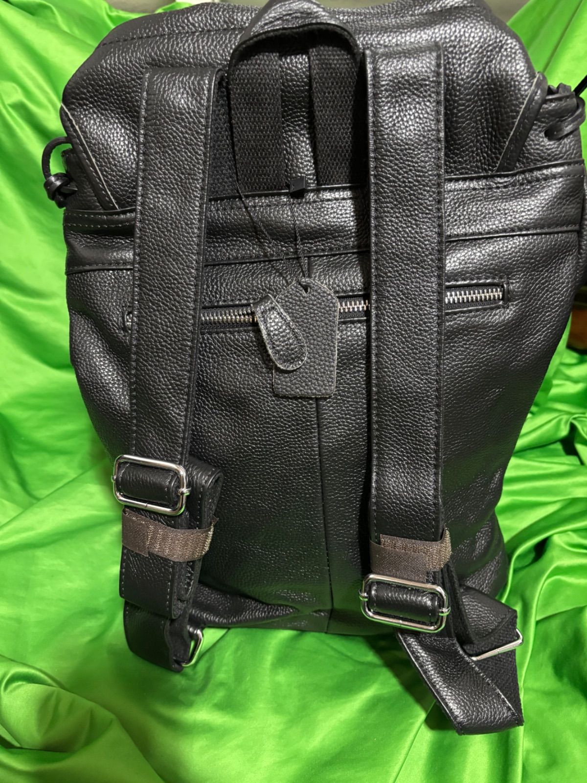 TIDING 本革 リュックサック メンズ 大容量 バックパック ブラック 牛革 レザー ビジネス カジュアル