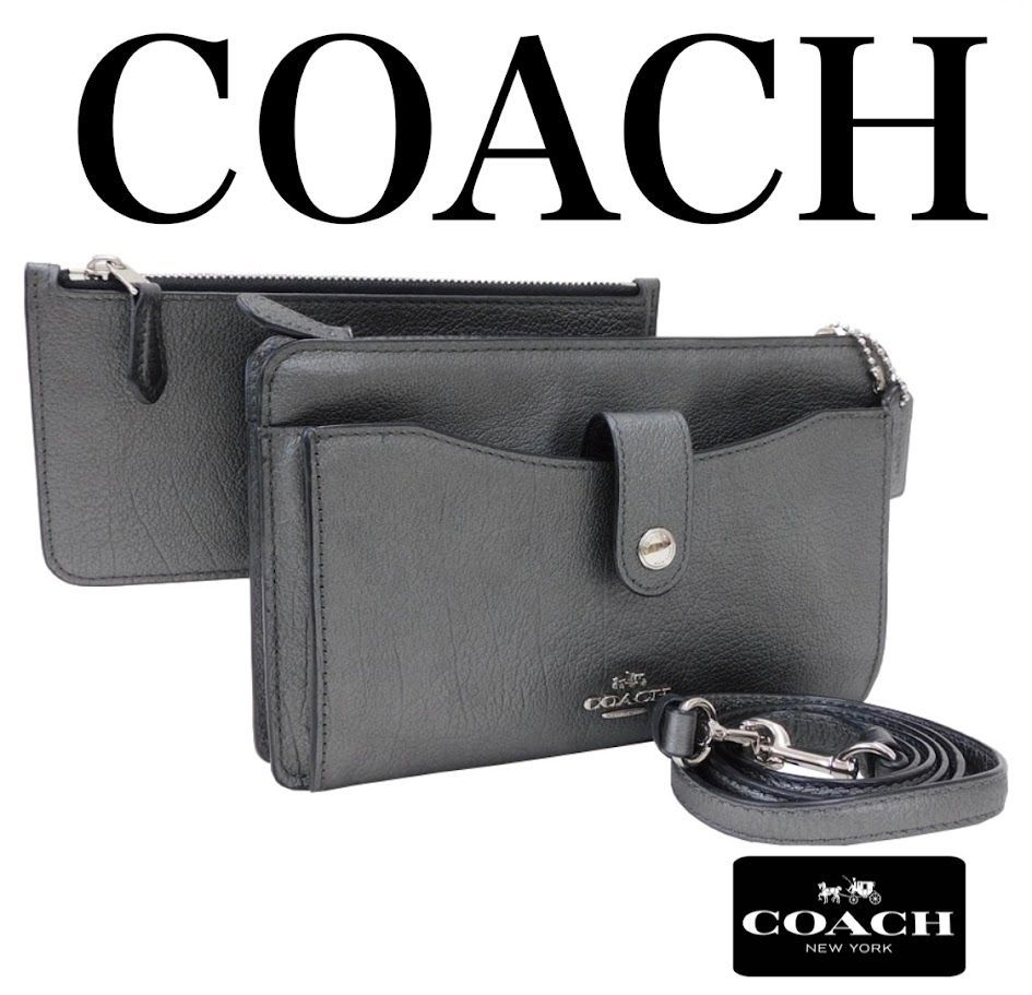 COACH コーチ ポップアップ メッセンジャー ショルダーウォレット 財布 