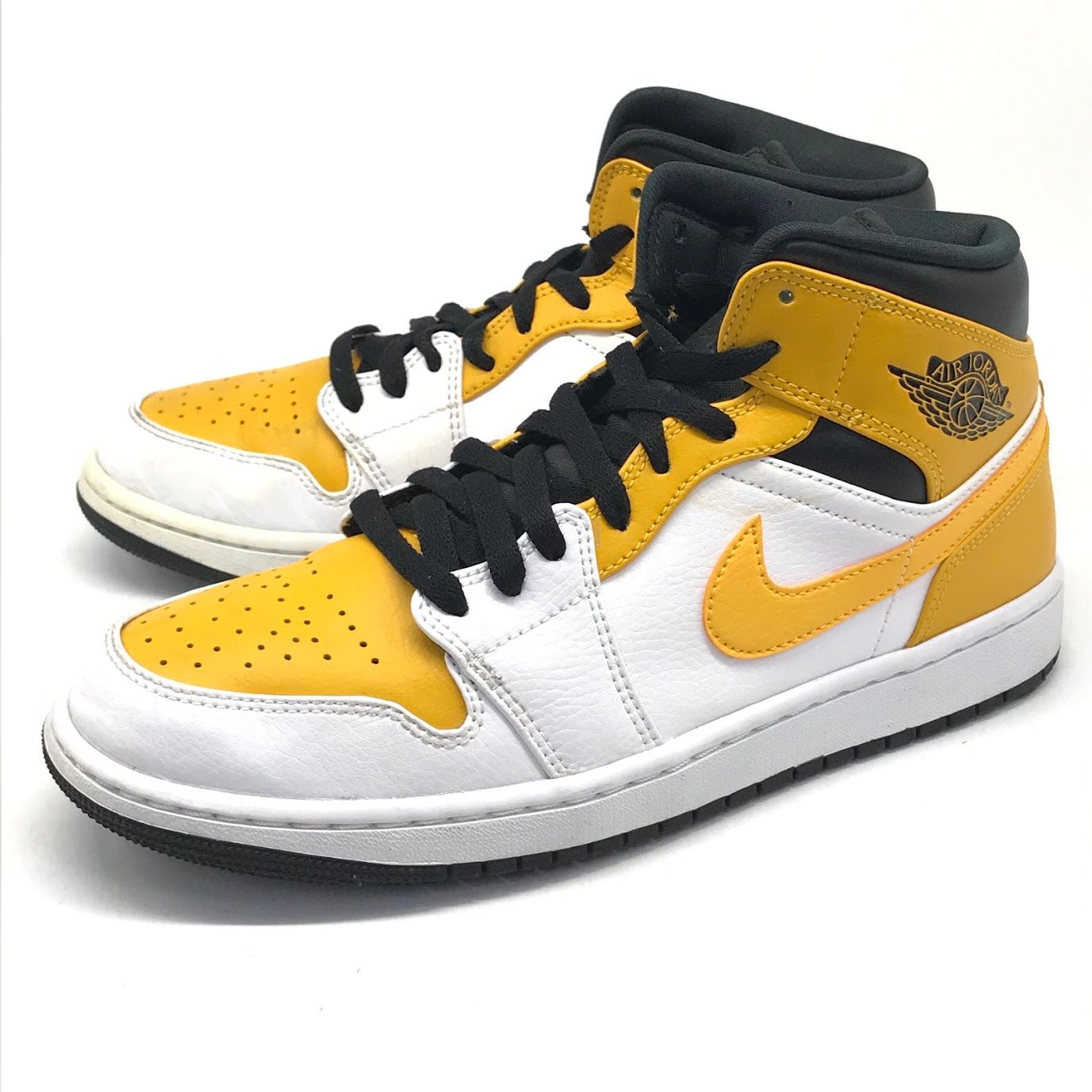 【倉吉店】 中古 NIKE | ナイキ スニーカー AIR JORDAN 1 MID 'UNIVERSITY GOLD' エアジョーダン1 554724-170 イエロー 27cm 【126】