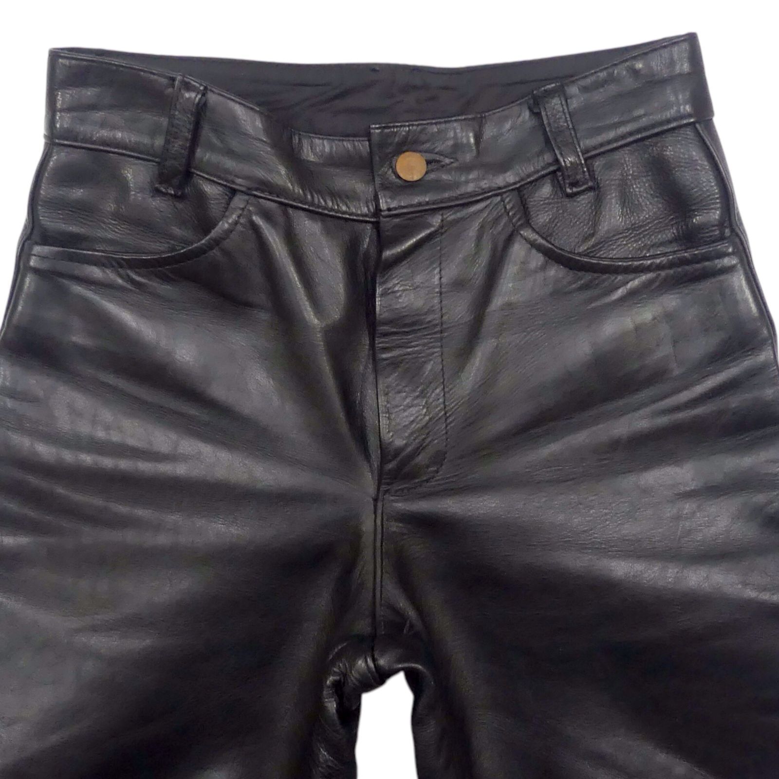 アメリカ製 VANSON バンソン W31 レザーパンツ 本革 メンズ USA 黒 革