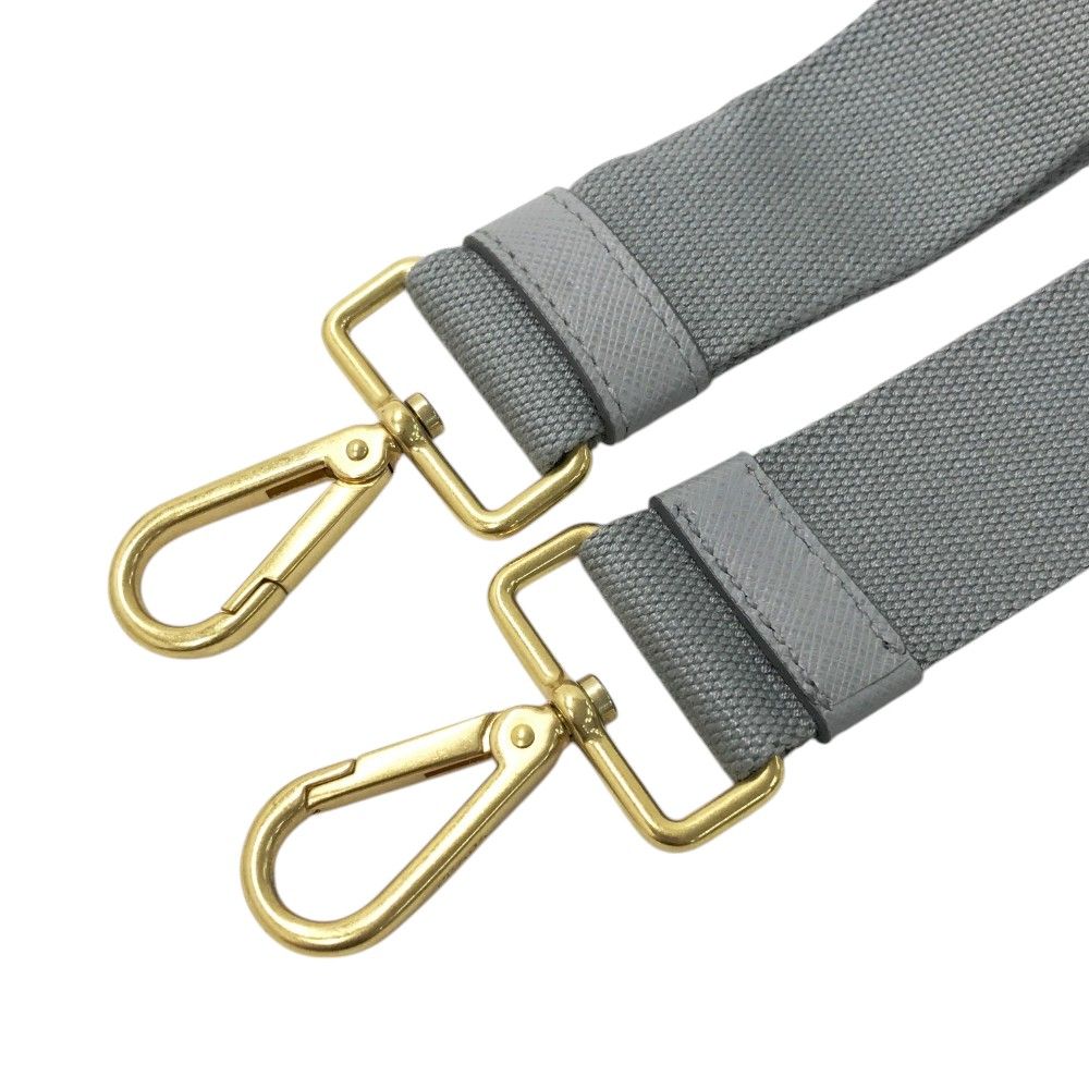 PRADA プラダ カナパ ショルダーストラップ キャンバス グレー系