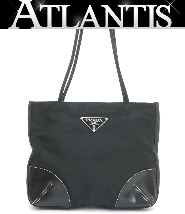 広尾店】プラダ PRADA 三角ロゴ トートバッグ ナイロン 黒