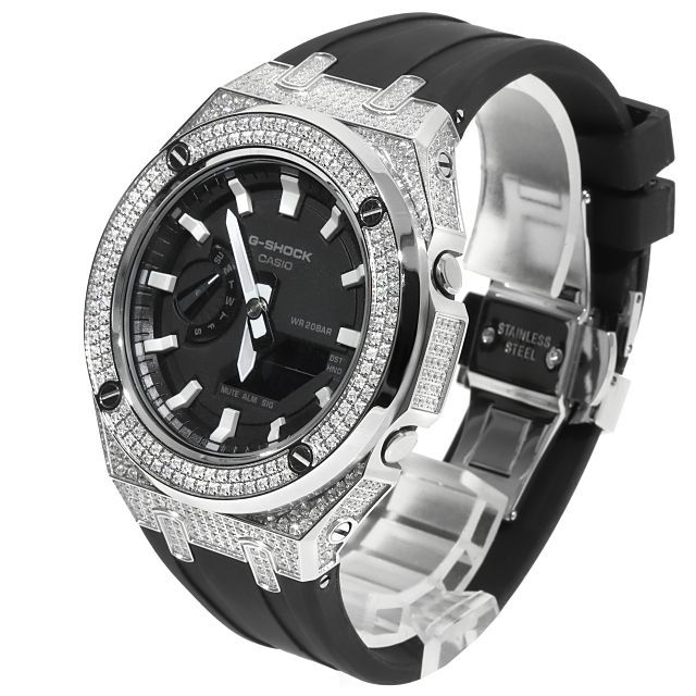 G-SHOCK GA2100 メタル カスタム フルカスタム カシオーク CZ