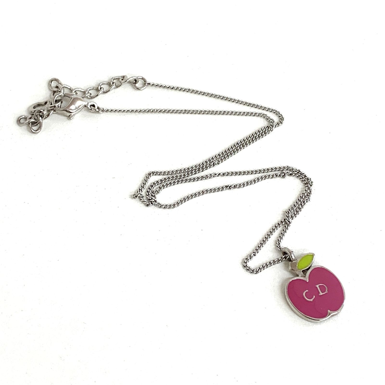 美品 クリスチャンディオール Dior りんご アップル ネックレス 林檎 美品 クリスチャンディオール Dior りんご アップル ネックレス 林檎