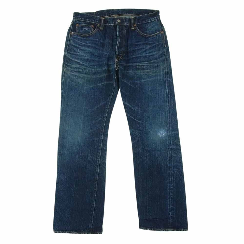 エターナル ETERNAL Lot802 加工 ボタンフライ セルビッチ デニム パンツ ジーンズ インディゴブルー系 36【中古】