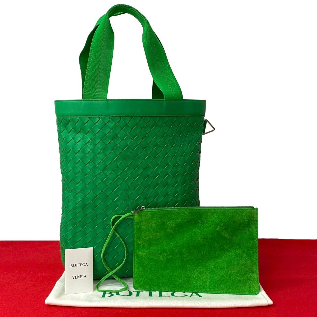 極美品 ~~ BOTTEGA VENETA グリーン レザートートバッグ 極 美品 袋付 BOTTEGA VENETA ボッテガヴェネタ ザ アルコトート