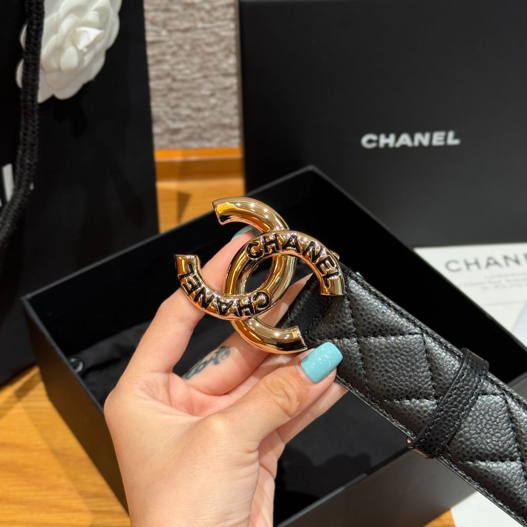 【上品な細みベルトで大活躍】CHANEL★ベルト★24B限定 今日特価】Chanel ニューモデル レディースベルト-3 - メルカリ