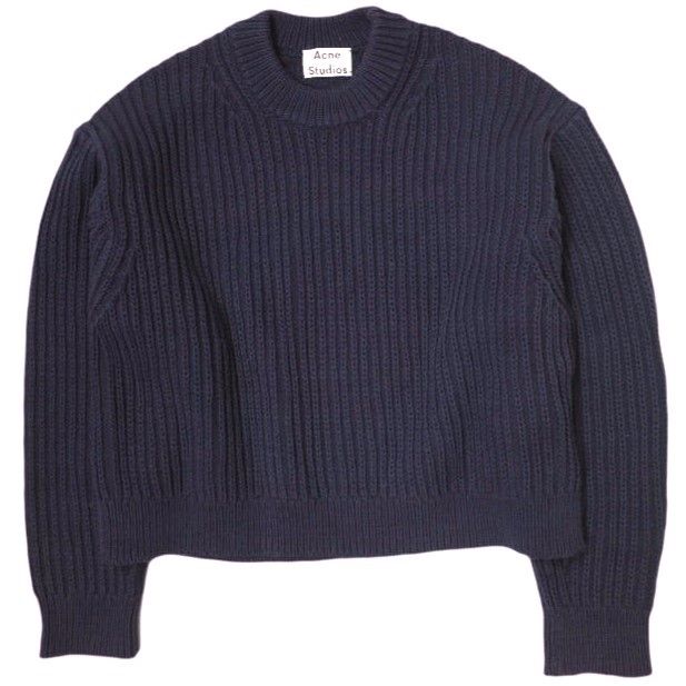 Acne Studios - Acne Studios アクネストゥディオズ ミドルゲージ畦編みクルーネックニット FN-WN-KNIT000095 XS パープル セーター プルオーバー トップス【中古】【Acne Studios】 Acne Studios アクネストゥディオズ ミドルゲージ畦編みクルー