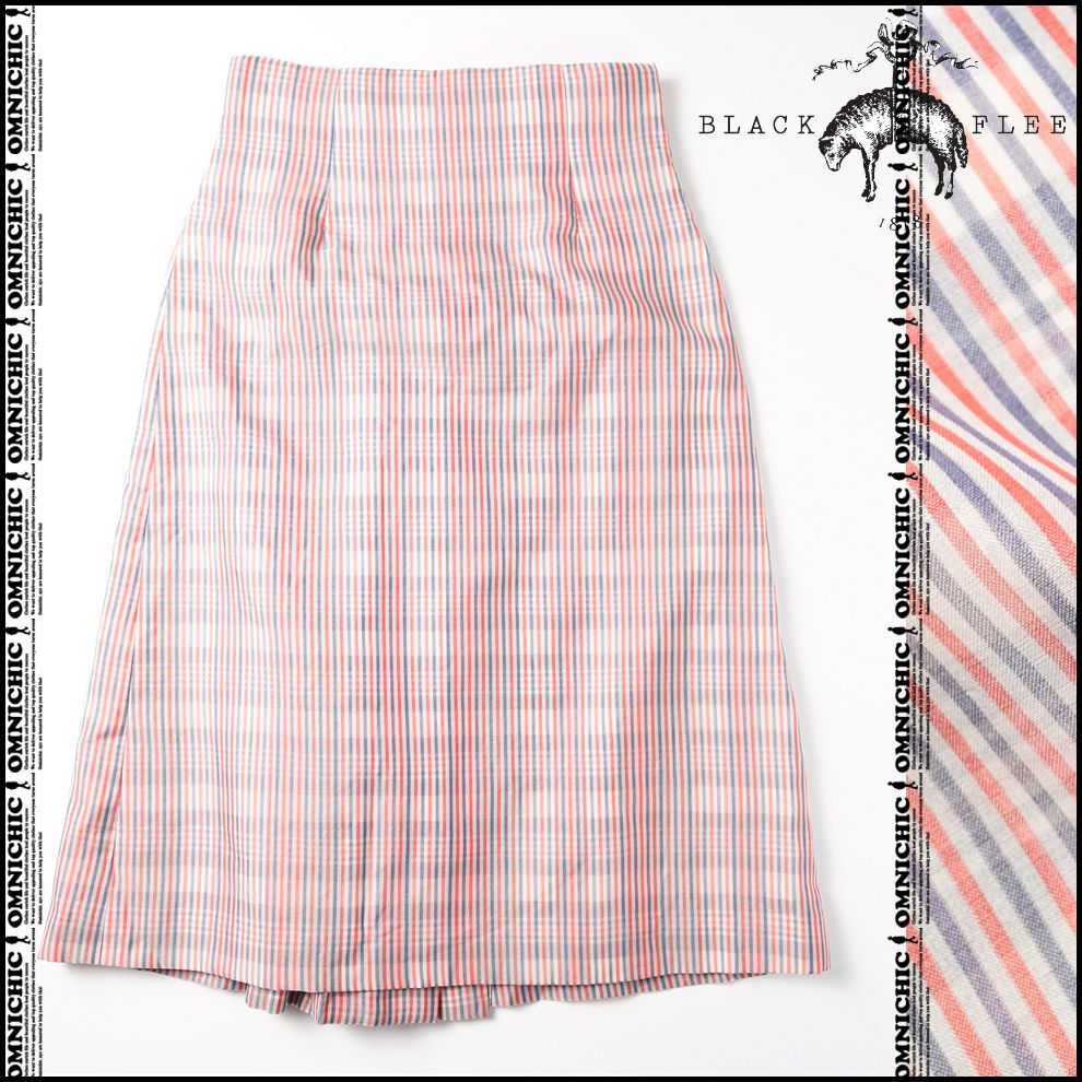 BLACK FLEECE by THOM BROWN 春夏 を制する 上 の シルエット 清潔感 纏う ブラック フリース トリコロール スカート BB3 MADE IN ITALY