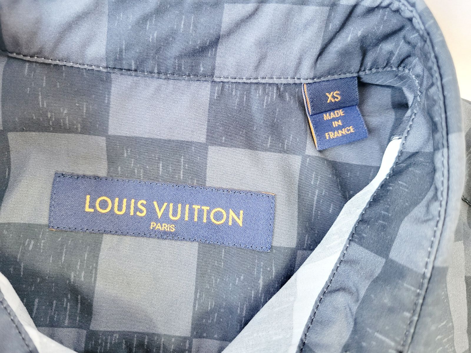 ルイヴィトン ダミエ シャツ 長袖 RM2129 メンズ サイズXS LOUIS