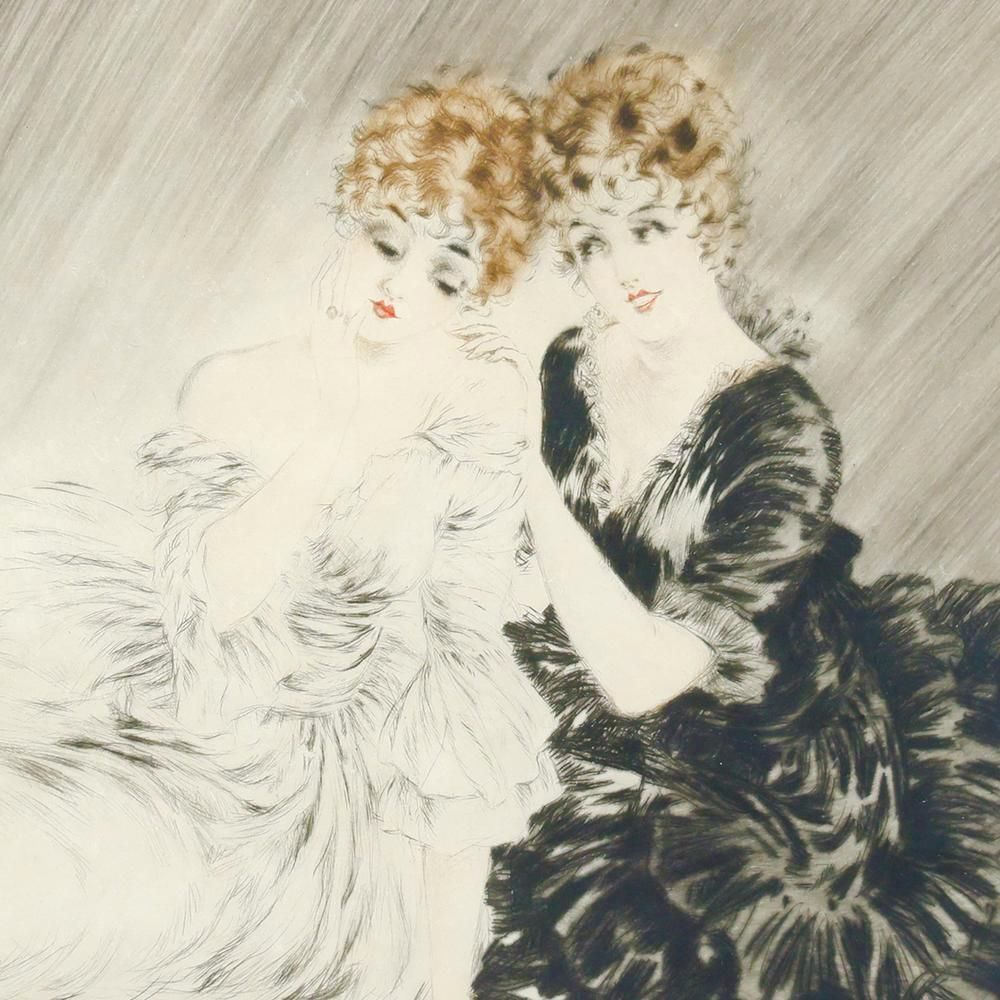 真作】【WISH】ルイ・イカール Louis Icart「成功」銅版画 8号大