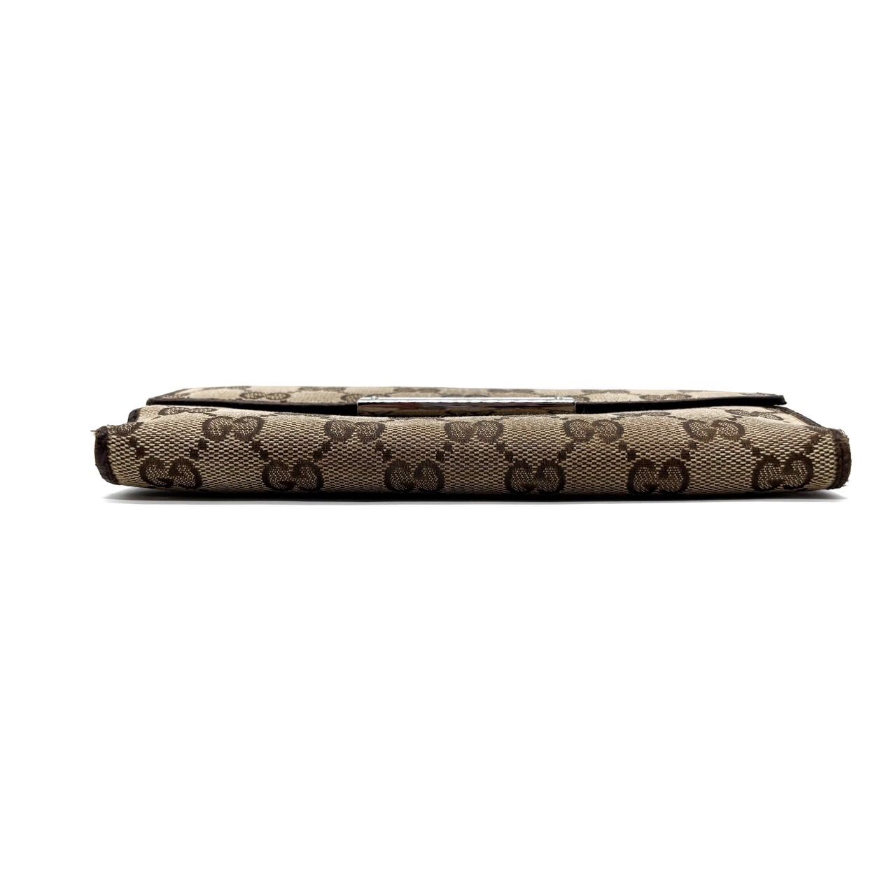 GUCCI グッチ フラップ 長財布 キャンバス レザー GG柄 GUCCI グッチ 財布 レディース 長財布 新作 フラップ長財布