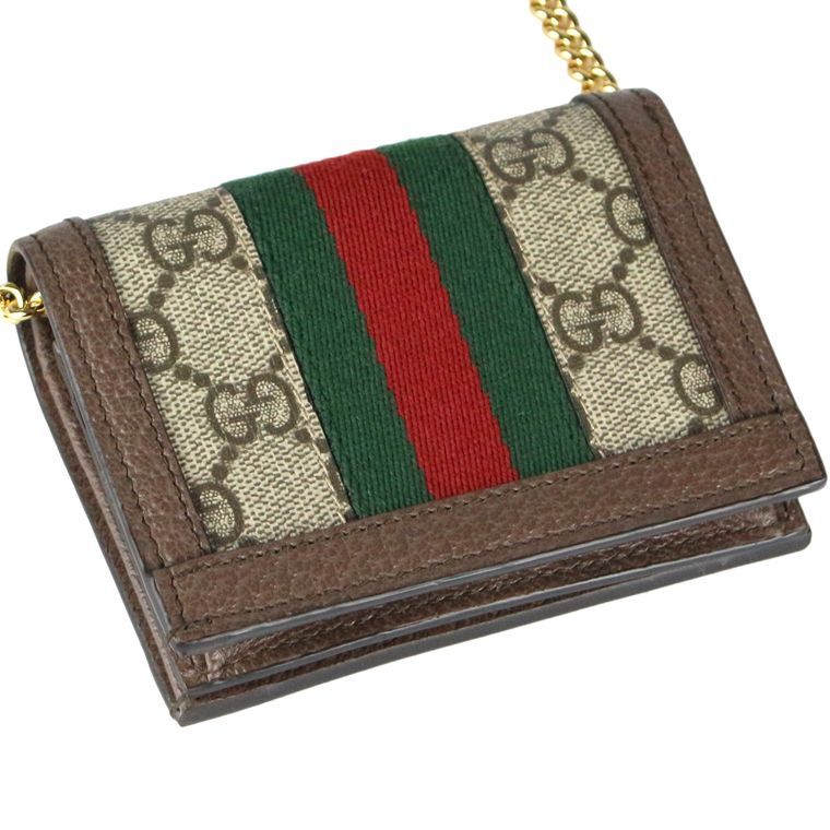 未使用品】GUCCI/グッチ オフィディア ウェブ ミニ チェーンウォレット 