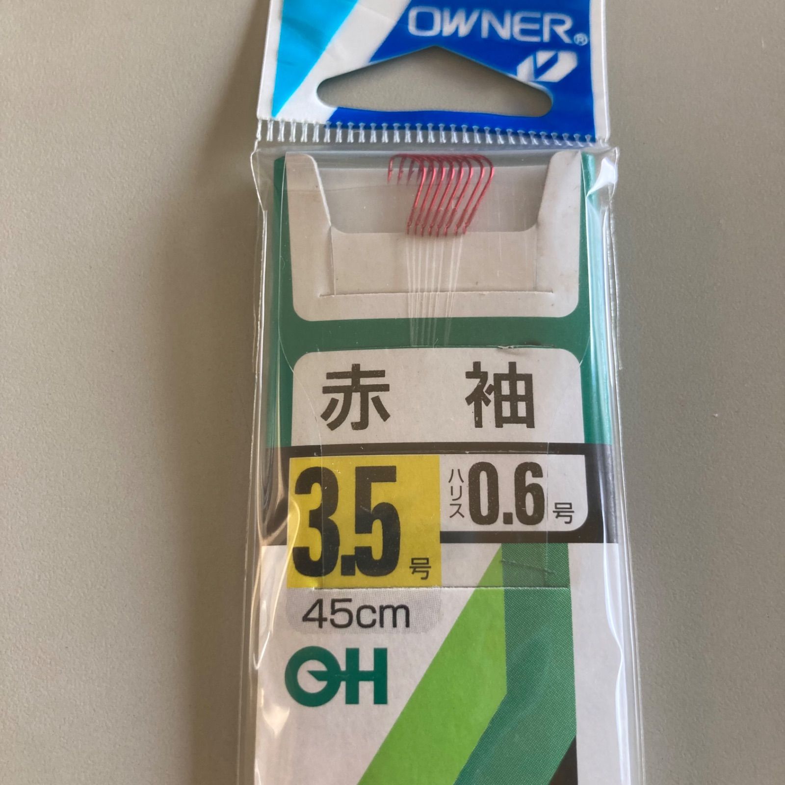 OWNER　オーナー　赤袖　【3.5号】　ハリス0.6号　10袋セット　釣り糸　釣り針　釣具　まとめ売り　釣り引退セット　※320