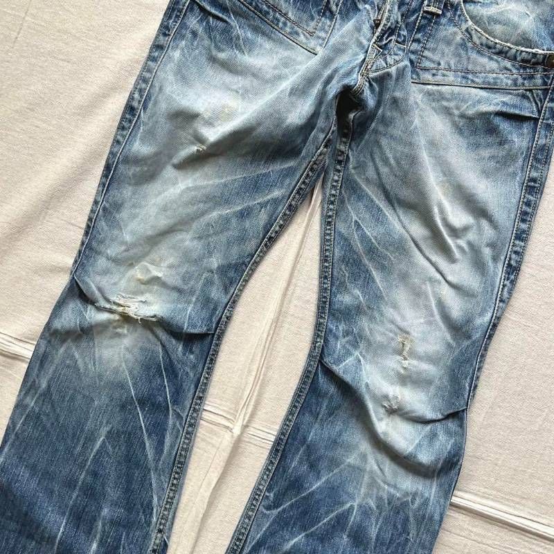 denim archive flare 00s 鬼ヒゲ - way 平成 メルカリ blue y2k フレア 